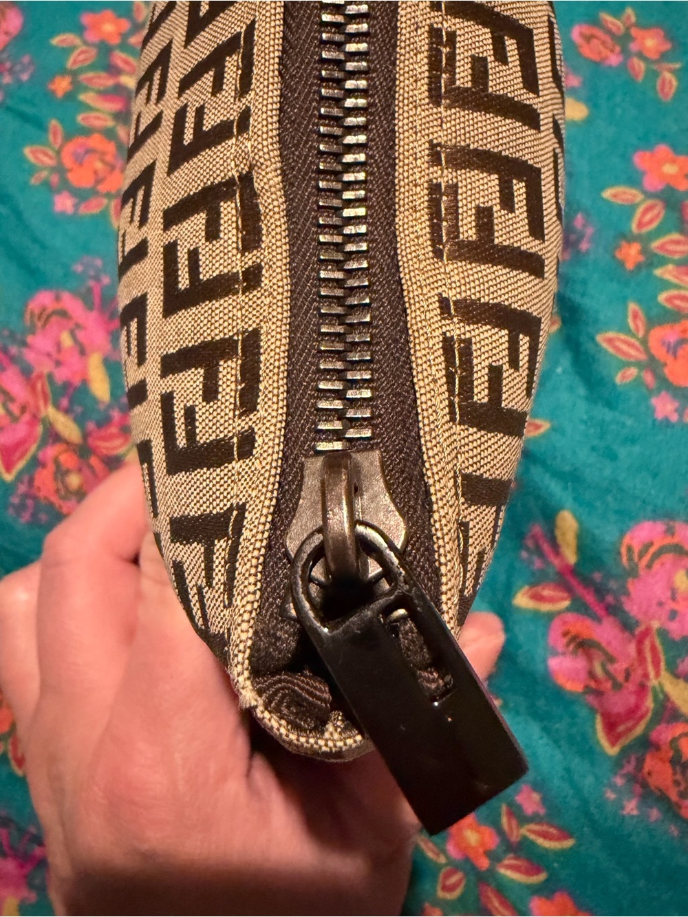 Fendi Brown Zucca Canvas Pochette - Picture 3 of 10